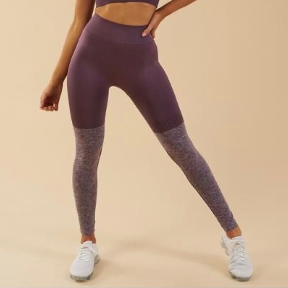 Gymshark purple two tone leggings